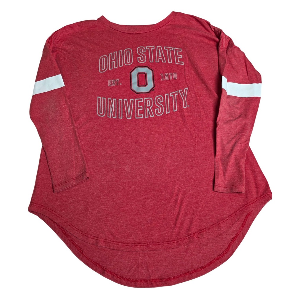 National Collegian Ohio State‎ University Shirt Women Sm Red Long Sleeve Graphic